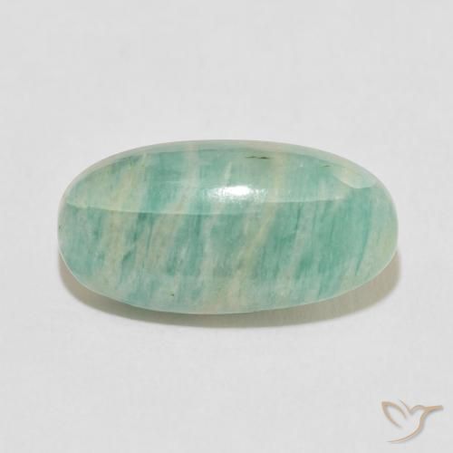 7.77ct Natural Light Sea Green Amazonite, Oval, Opaque