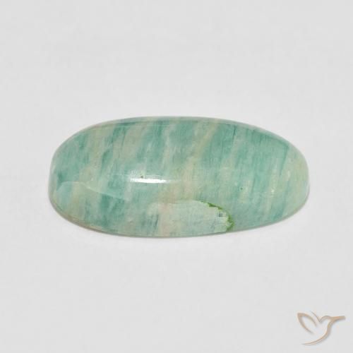 Amazonite Gemstone in 18.7 x 9.4 mm Size for Sale, Amazonite Stone in Light Sea Green Color