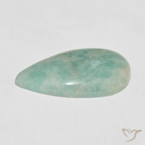 Amazonite Gemstone in 25.9 x 13.3 mm Size for Sale, Amazonite Stone in Light Green Color