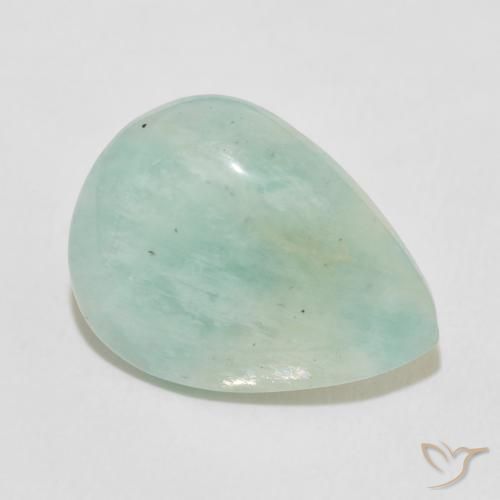 8.82 ct Green Amazonite Stone, Natural Amazonite in Pear Cabochon Shape for Sale