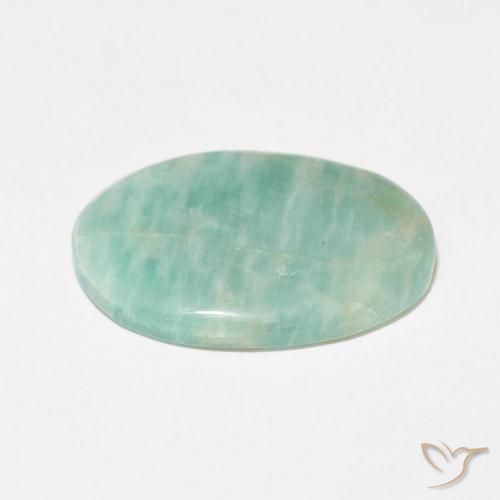 Amazonite Gemstone in 22.9 x 15.7 mm Size for Sale, Amazonite Stone in Pale Green Color