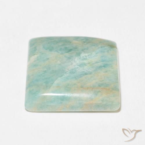 Amazonite Gemstone in 19 x 19 mm (calibrated) Size for Sale, Amazonite Stone in Light Moss Green Color