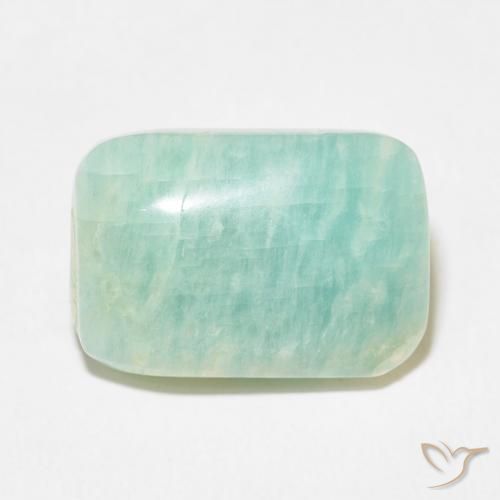 19.65ct Natural Pale Green Amazonite, Cushion, Opaque