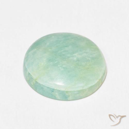 Amazonite Gemstone in 14 mm (calibrated) Size for Sale, Amazonite Stone in Light Moss Green Color