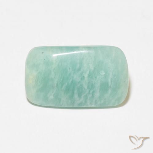 6.20ct Natural Pale Green Amazonite, Cushion, Opaque