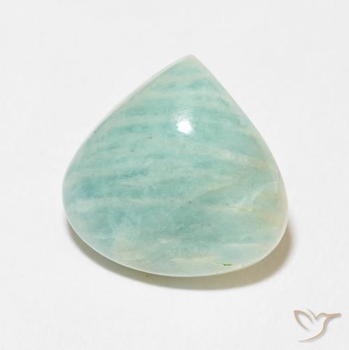 11.81 ct Green Amazonite Stone, Natural Amazonite in Pear Cabochon Shape for Sale