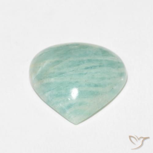 Amazonite Gemstone in 16.9 x 16.5 mm Size for Sale, Amazonite Stone in Light Sea Green Color