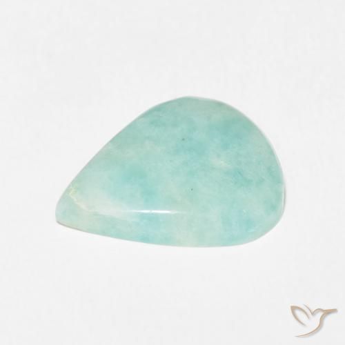 Amazonite Gemstone in 17.3 x 14.2 mm Size for Sale, Amazonite Stone in Light Green Color