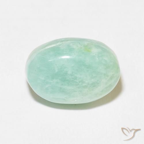 9.01ct Natural Light Blue Green Amazonite, Oval, Opaque