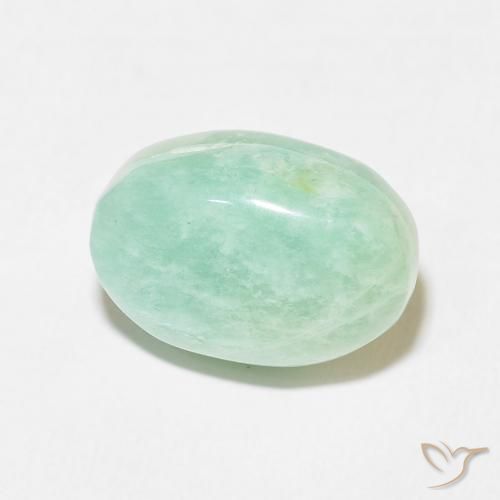 9.01 ct Green Amazonite Stone, Natural Amazonite in Oval Cabochon Shape for Sale