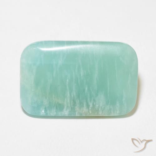 19.86ct Natural Light Blue Green Amazonite, Cushion, Opaque, Photo A