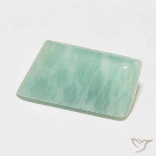 7.41 ct Green Amazonite Stone, Natural Amazonite in Fancy Cabochon Shape for Sale