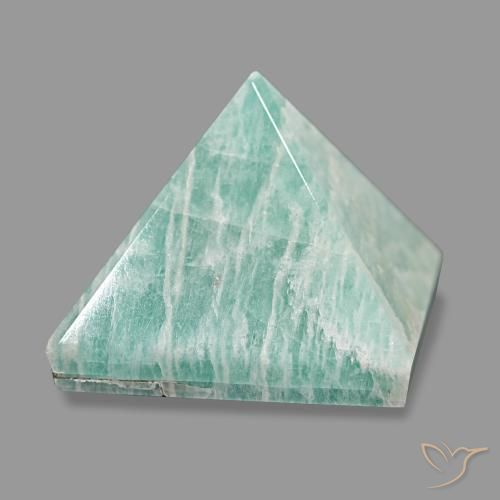82.68 ct Green Amazonite Stone, Natural Amazonite in Pyramid Cabochon Shape for Sale