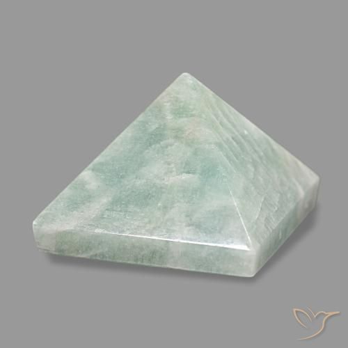 60.66 ct Green Amazonite Stone, Natural Amazonite in Pyramid Cabochon Shape for Sale