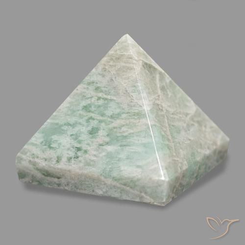 64.75 ct Green Amazonite Stone, Natural Amazonite in Pyramid Cabochon Shape for Sale
