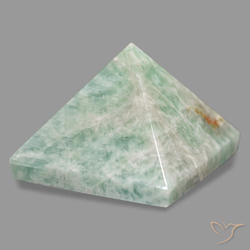 86.77 ct Green Amazonite Stone, Natural Amazonite in Pyramid Cabochon Shape for Sale