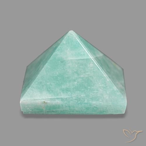 68.30 ct Turquoise Amazonite Gemstone, Amazonite Gem in Pyramid Cabochon Shape for Sale.