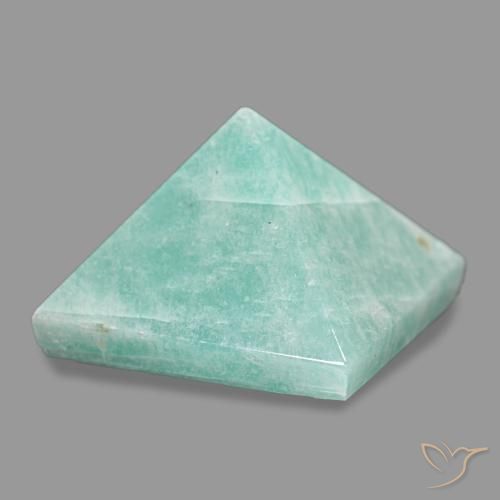 68.30 ct Turquoise Amazonite Stone, Natural Amazonite in Pyramid Cabochon Shape for Sale