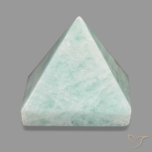 79.08ct Mossy Gray Green Amazonite, Square, Opaque