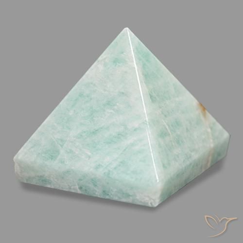79.08 ct Green Amazonite Stone, Natural Amazonite in Pyramid Cabochon Shape for Sale