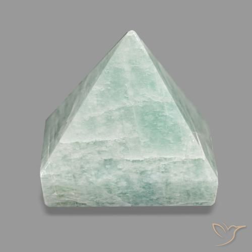 67.60 ct Green Amazonite Gemstone, Amazonite Gem in Pyramid Cabochon Shape for Sale.