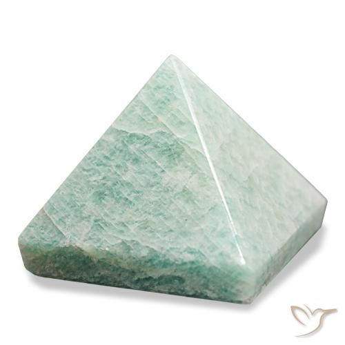 106.50 ct Green Amazonite Stone, Natural Amazonite in Pyramid Cabochon Shape for Sale