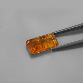 Amber Gemstone in 11.9 x 6 mm Size for Sale, Amber Stone in Yellow Orange Color