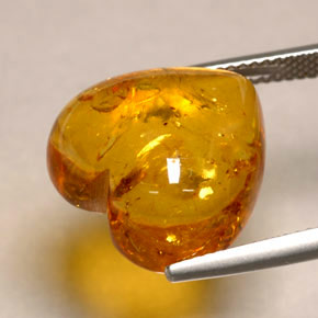 Amber Gemstone in 16 x 15.9 mm Size for Sale, Amber Stone in Yellow Orange Color