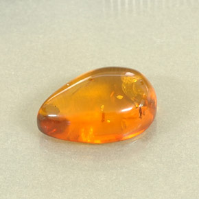 Amber Gemstone in 15 x 10 mm (calibrated) Size for Sale, Amber Stone in Yellow Orange Color