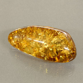 20.89 ct Orange Amber Gemstone, Amber Gem in Fancy Cabochon Shape for Sale.
