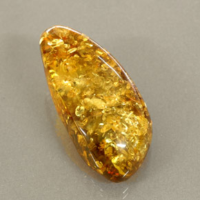 20.89 ct Orange Amber Stone, Natural Amber in Fancy Cabochon Shape for Sale