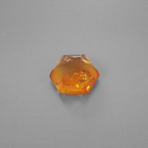 0.83 ct Orange Amber Stone, Natural Amber in Hexagon Cabochon Shape for Sale