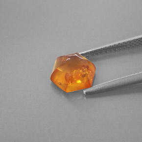 Amber Gemstone in 8.7 x 7.7 mm Size for Sale, Amber Stone in Yellow Orange Color