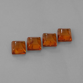 4.72 ct Orange Amber Stone, Natural Amber in Square Cabochon Shape for Sale
