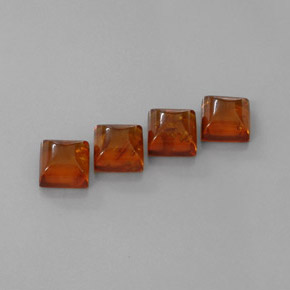 4.82 ct Orange Amber Stone, Natural Amber in Square Cabochon Shape for Sale