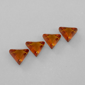 2.60 ct Orange Amber Stone, Natural Amber in Trillion Cabochon Shape for Sale