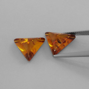Amber Gemstone in 13.2 x 11.5 mm Size for Sale, Amber Stone in Yellow Orange Color