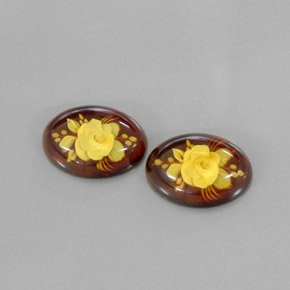 8.00 ct Orange Amber Stone, Natural Amber in Carved Flower Shape for Sale