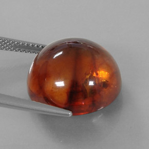 Amber Gemstone in 16 mm Size for Sale, Amber Stone in Yellow Orange Color
