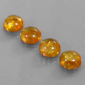Amber Gemstone in 9.5 mm Size for Sale, Amber Stone in Yellow Orange Color