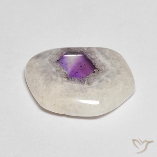 Amethyst Geode Slice Gemstone in 16 x 12 mm (calibrated) Size for Sale, Amethyst Geode Slice Stone in Multicolor Color