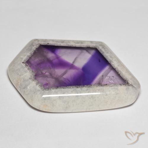 Amethyst Geode Slice Gemstone in 41.5 x 29.6 mm Size for Sale, Amethyst Geode Slice Stone in Multicolor Color