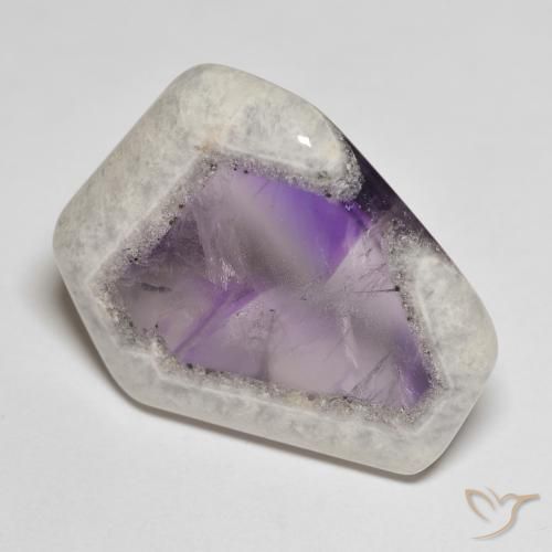 28.89 ct Multicolor Amethyst Geode Slice Stone, Natural Amethyst Geode Slice in Sliced Crystal Shape for Sale