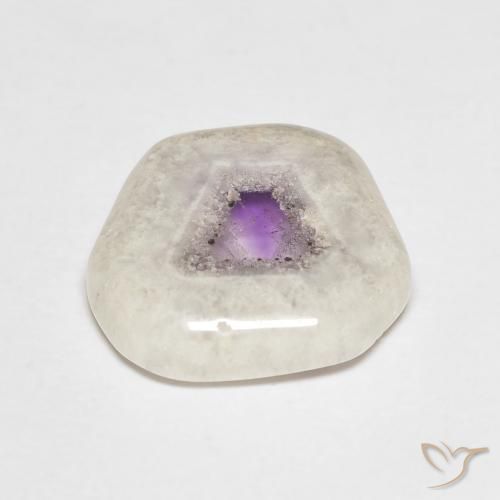 6.75 ct Multicolor Amethyst Geode Slice Stone, Natural Amethyst Geode Slice in Sliced Crystal Shape for Sale
