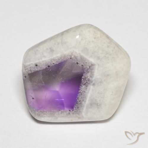 10,91 ct Amethyst-Geodenscheibe, 16,8 x 15,5 mm aus Brasilien, Photo A