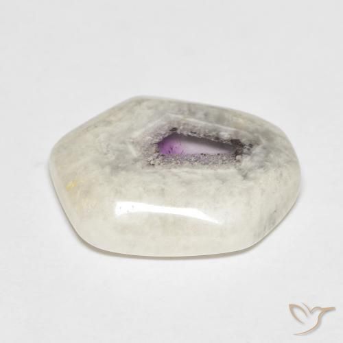 Amethyst Geode Slice Gemstone in 16.5 x 13.6 mm Size for Sale, Amethyst Geode Slice Stone in Multicolor Color