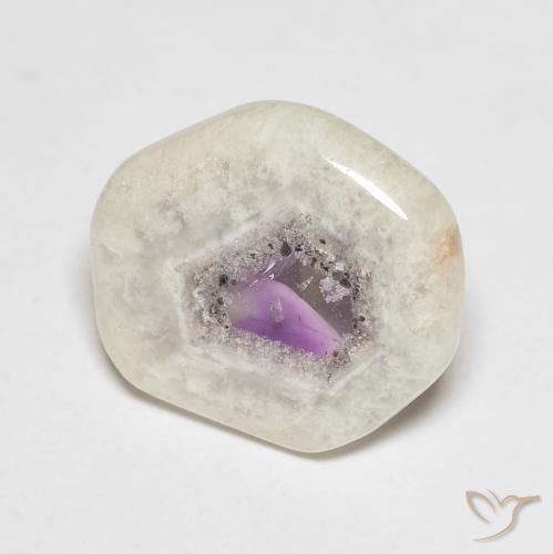 5.54 ct Multicolor Amethyst Geode Slice Stone, Natural Amethyst Geode Slice in Sliced Crystal Shape for Sale