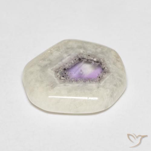 Amethyst Geode Slice Gemstone in 14.1 x 13.2 mm Size for Sale, Amethyst Geode Slice Stone in Multicolor Color