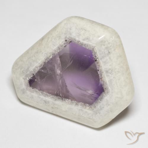 45.43 ct Multicolor Amethyst Geode Slice Stone, Natural Amethyst Geode Slice in Sliced Crystal Shape for Sale