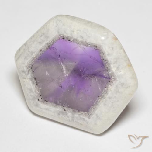 39.11 ct Multicolor Amethyst Geode Slice Stone, Natural Amethyst Geode Slice in Sliced Crystal Shape for Sale